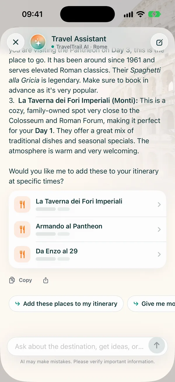 An AI that knows your trip